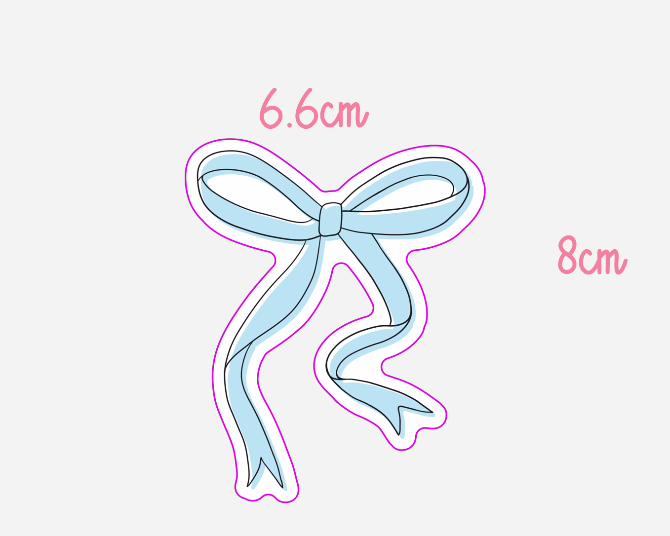 Blue Bow - Sticker