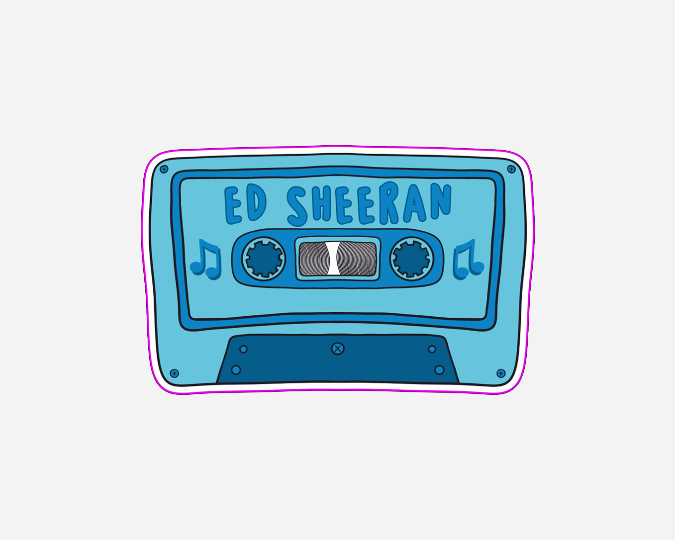Ed Sheeran - Inspired Cassette Tape Sticker