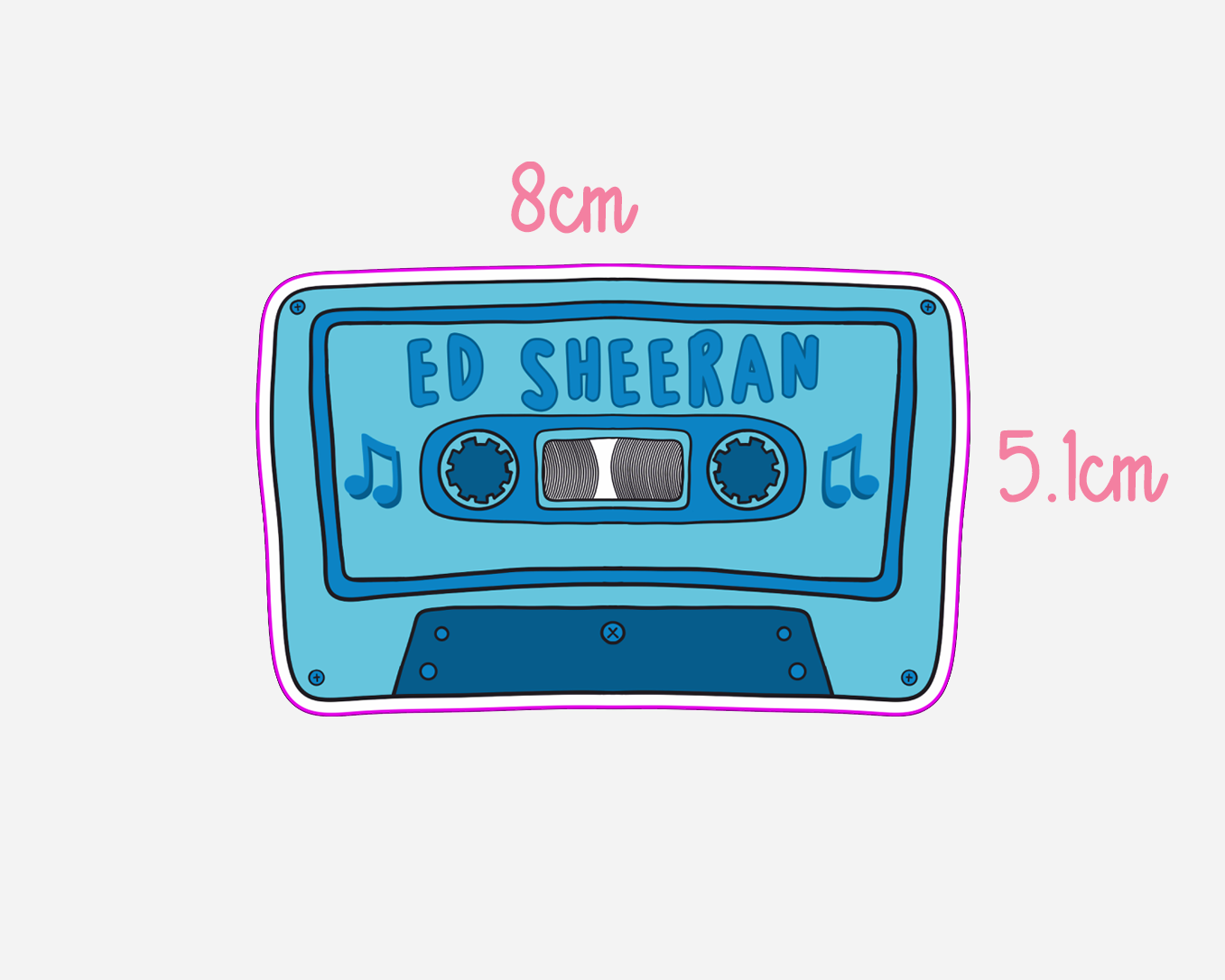 Ed Sheeran - Inspired Cassette Tape Sticker