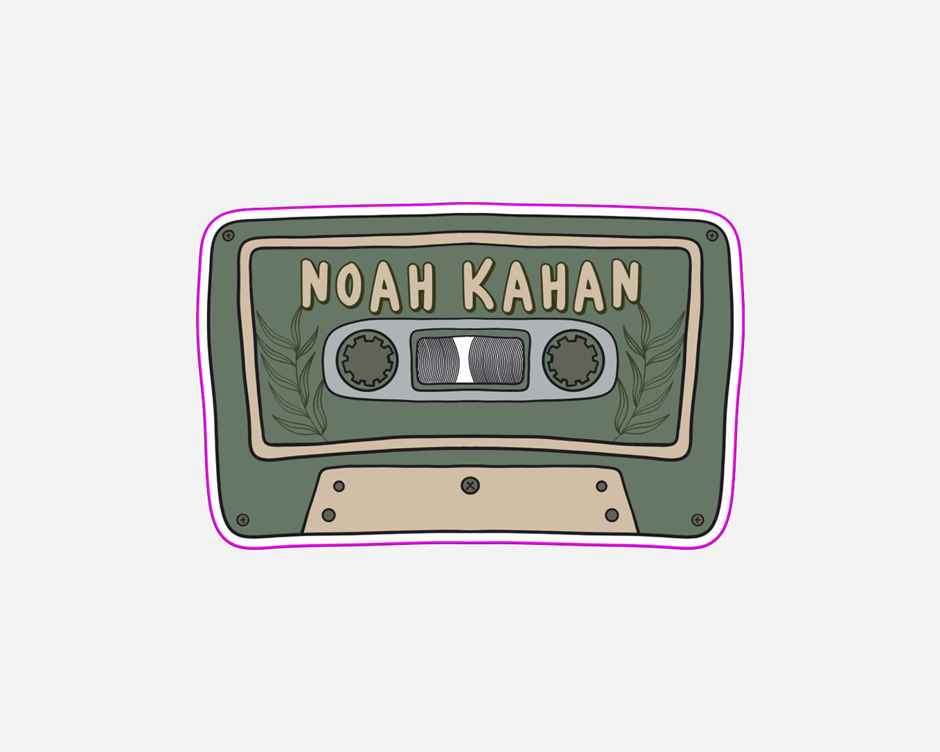 Noah Kahan - Inspired Cassette Tape Sticker