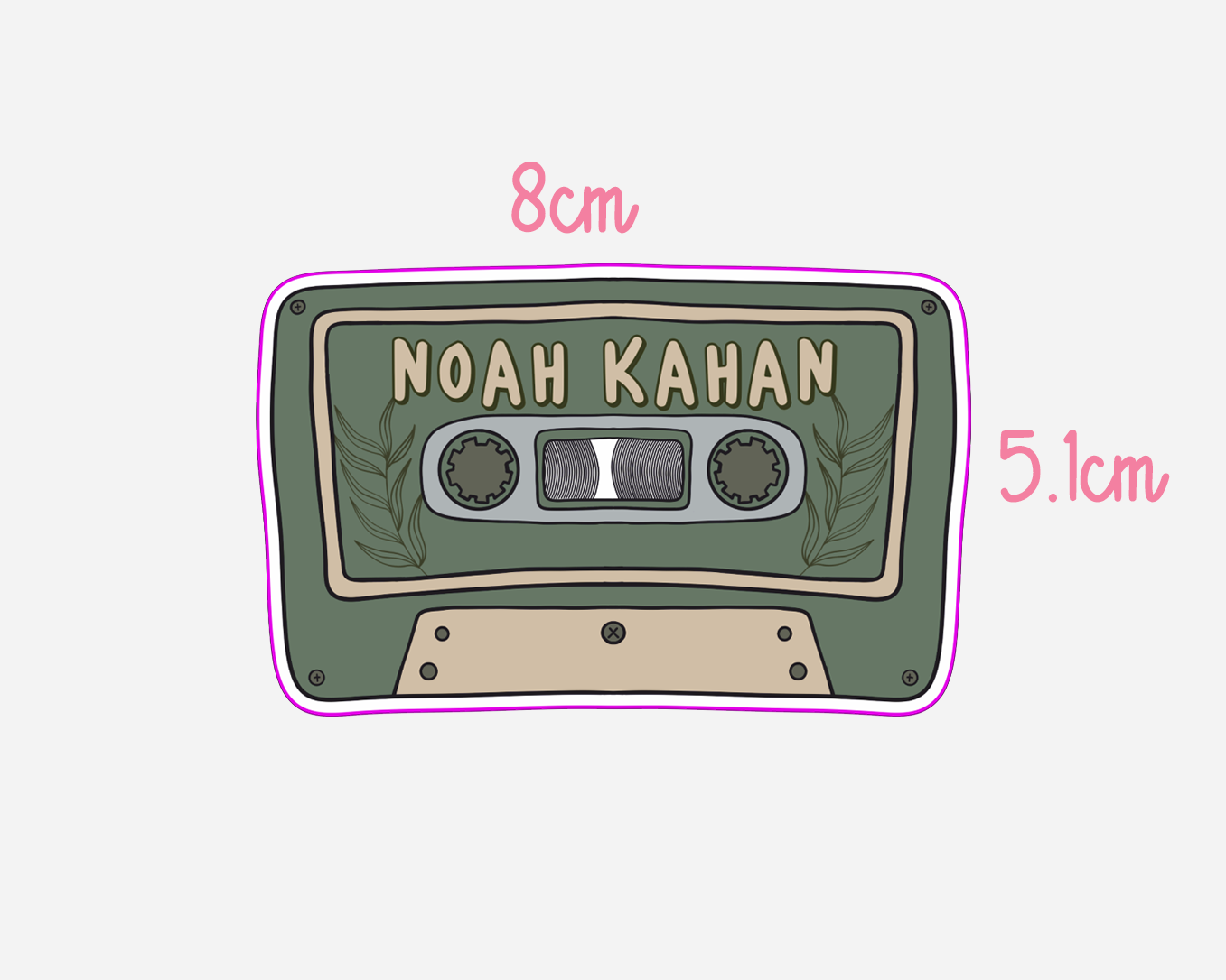 Noah Kahan - Inspired Cassette Tape Sticker