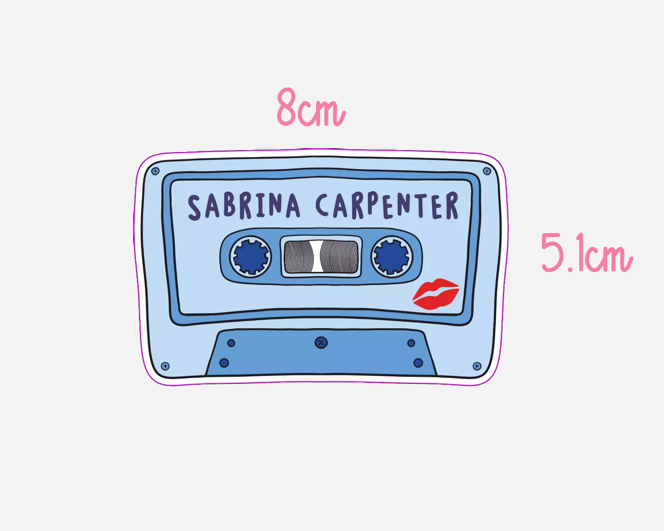 Sabrina Carpenter- Inspired Cassette Tape Sticker