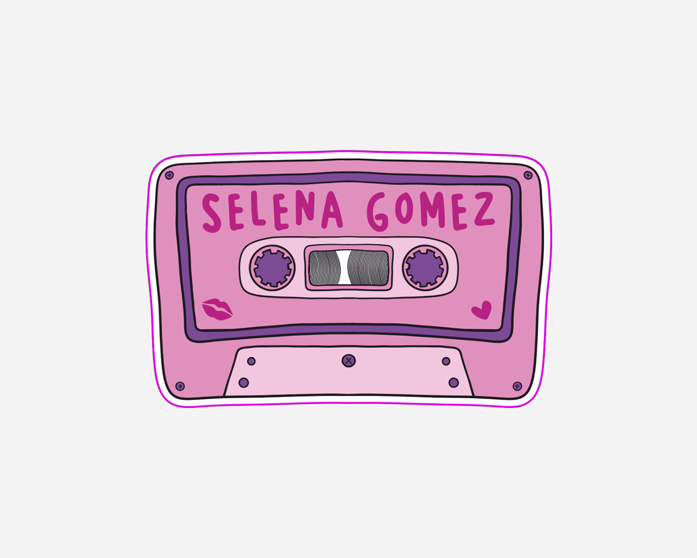 Selena Gomez - Inspired Cassette Tape Sticker