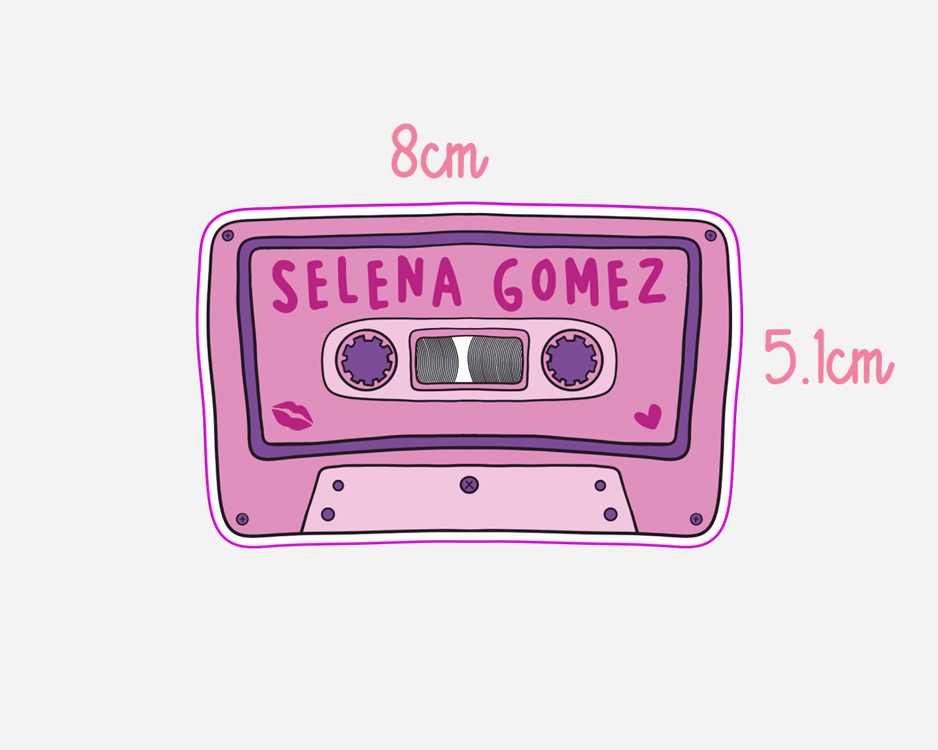 Selena Gomez - Inspired Cassette Tape Sticker