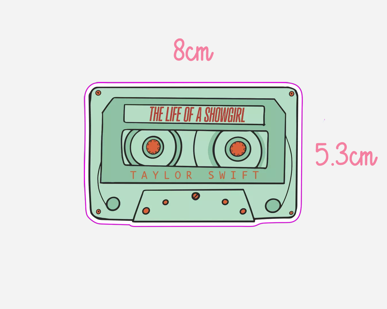 The Life Of A Showgirl - Album Inspired Cassette Tape Sticker