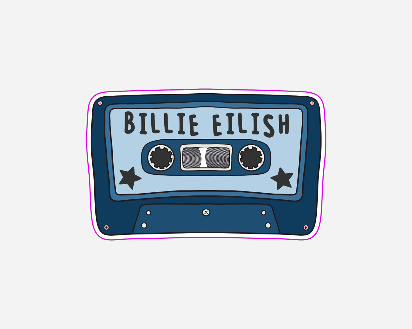 Billie Eilish - Inspired Cassette Tape Sticker