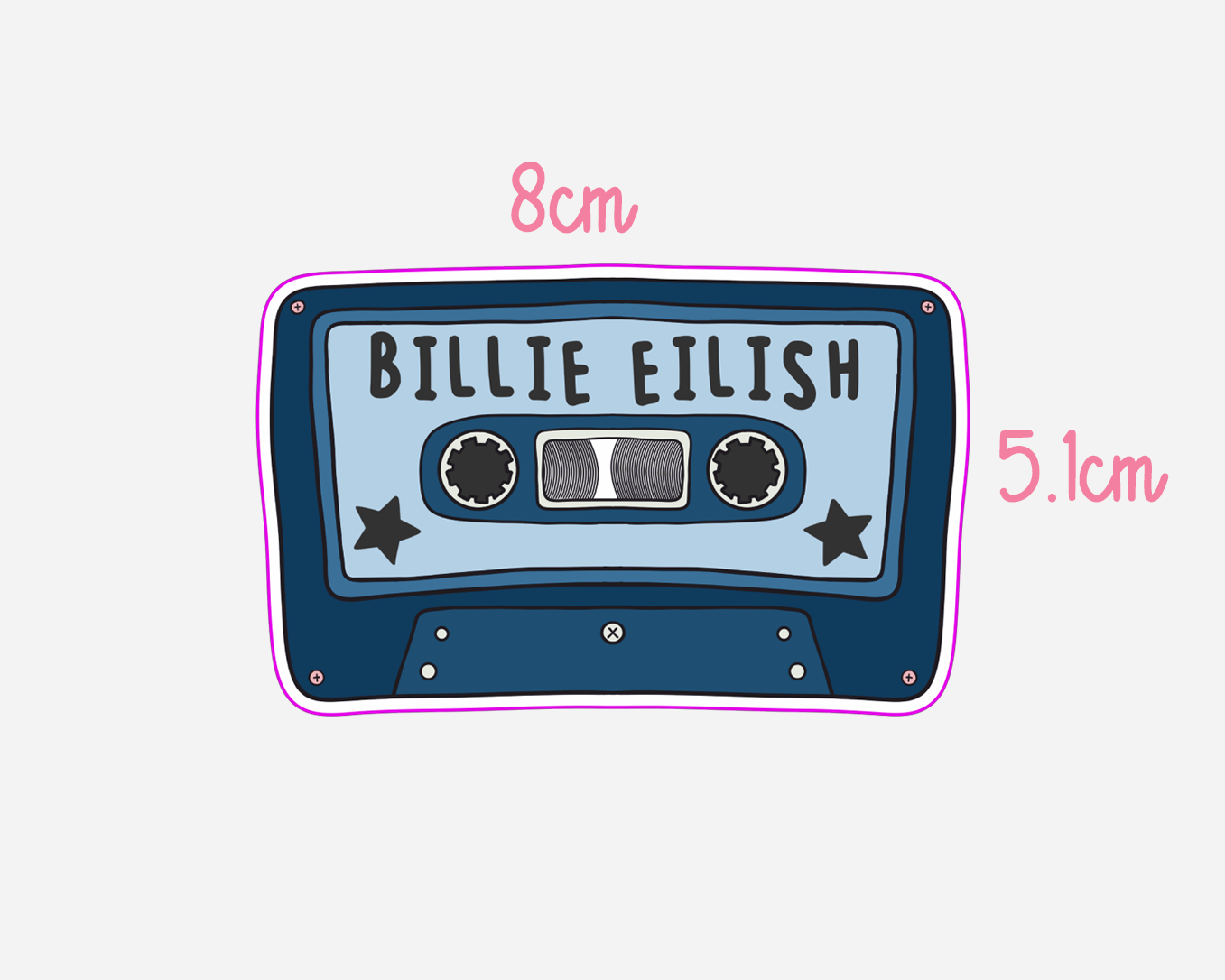 Billie Eilish - Inspired Cassette Tape Sticker