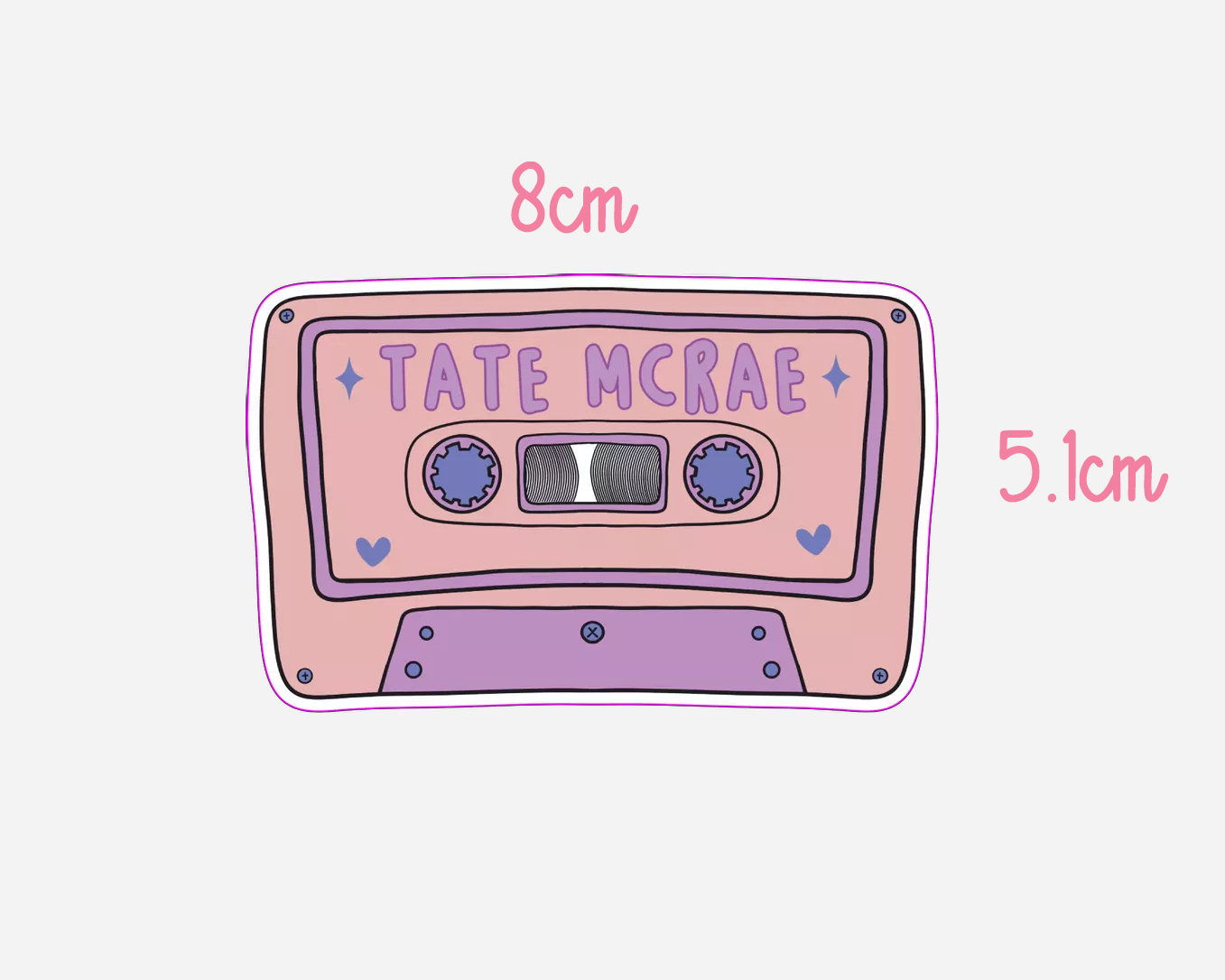 Tate McRae - Inspired Cassette Tape Sticker
