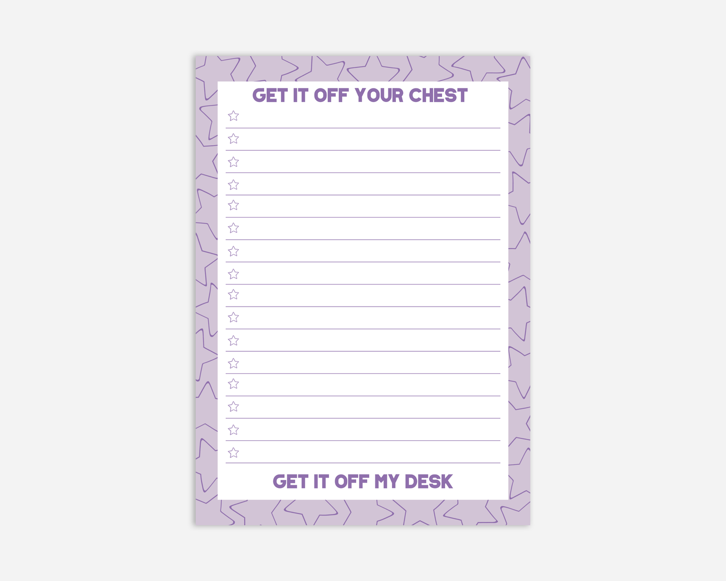 Get It Off Your Chest - Taylor Swift A5 Notepad / To Do List - Midnights