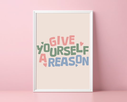 Give Yourself A Reason - Noah Kahan Print