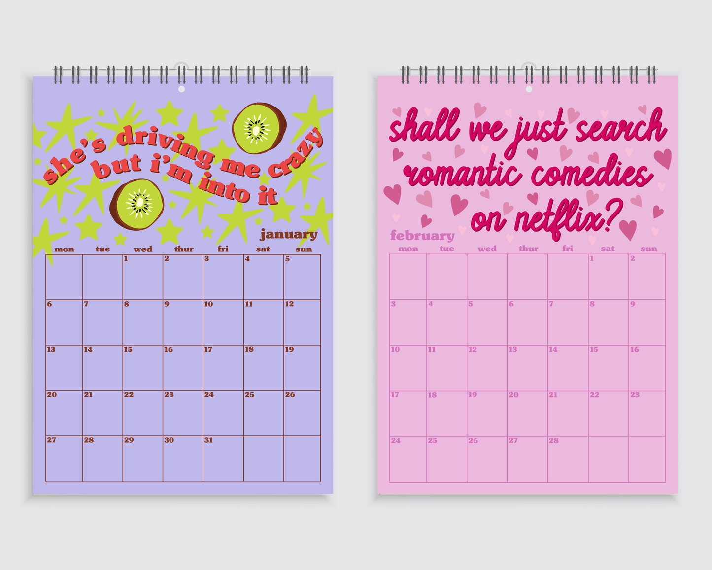 Harry Styles Lyric Wall Calendar 2025 - A4