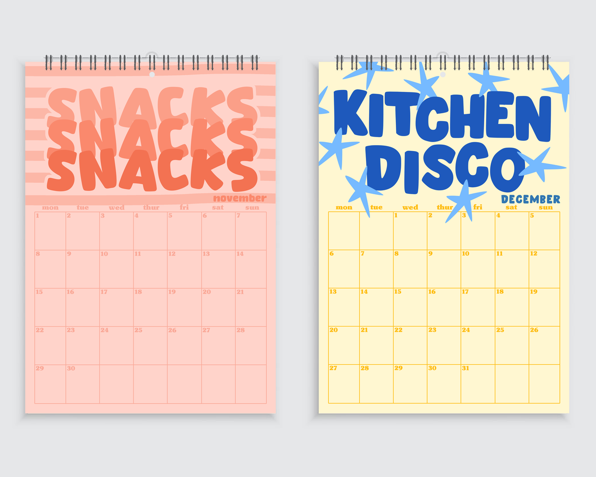 The Kitchen Calendar | A4 Wall Calendar 2027
