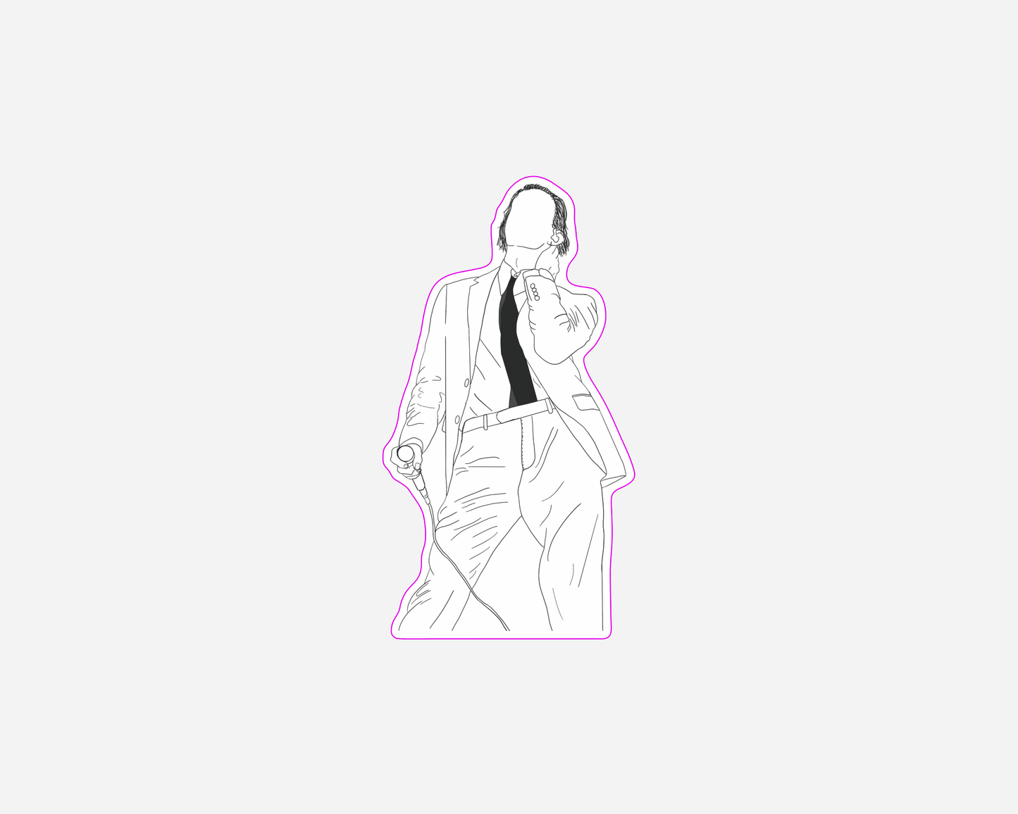 Matty Healy - 1975 Drawing - Sticker