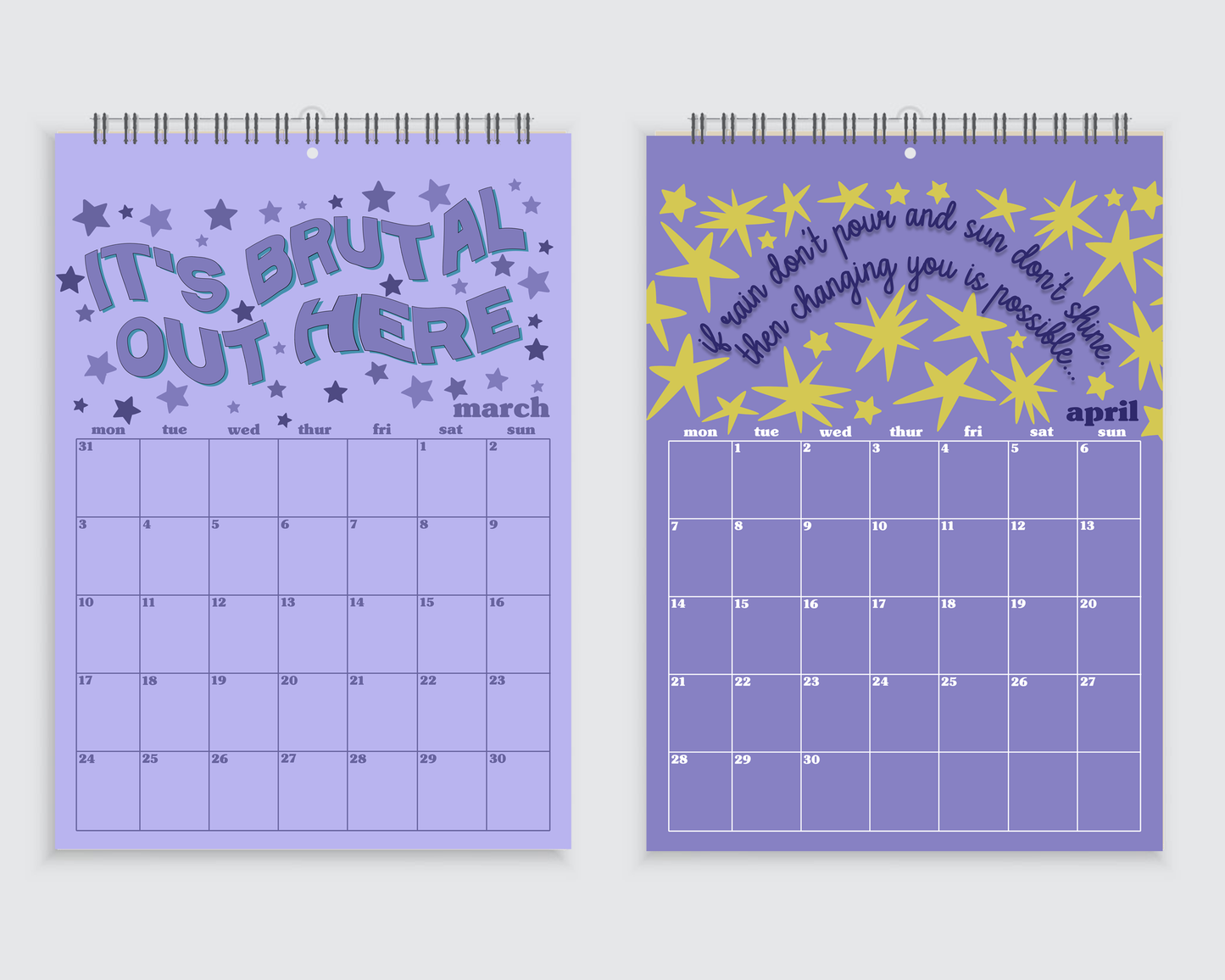 Olivia Rodrigo Lyric Wall Calendar 2025 - A4