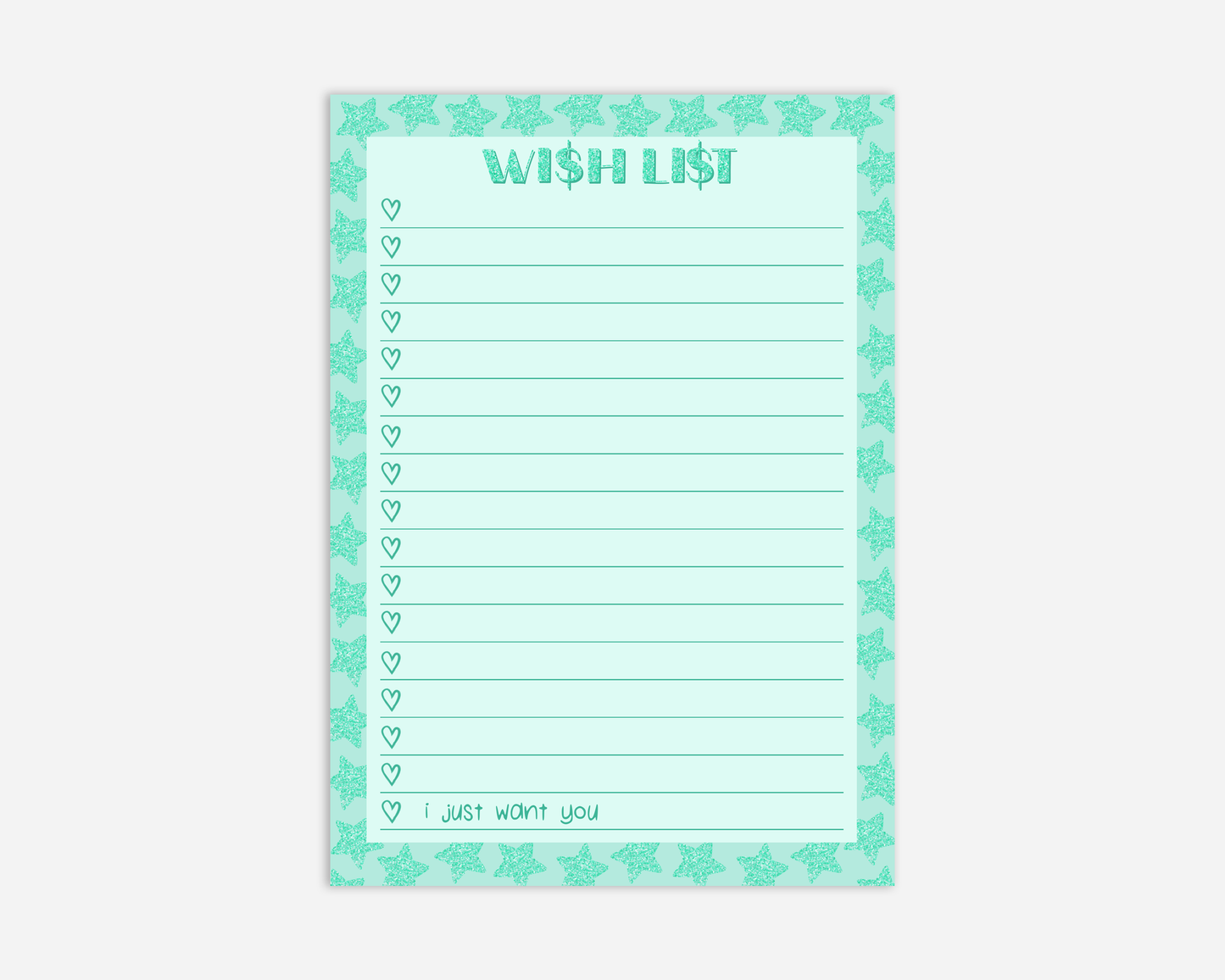WI$H LI$T - Taylor Swift A5 Notepad / To Do List - Showgirl