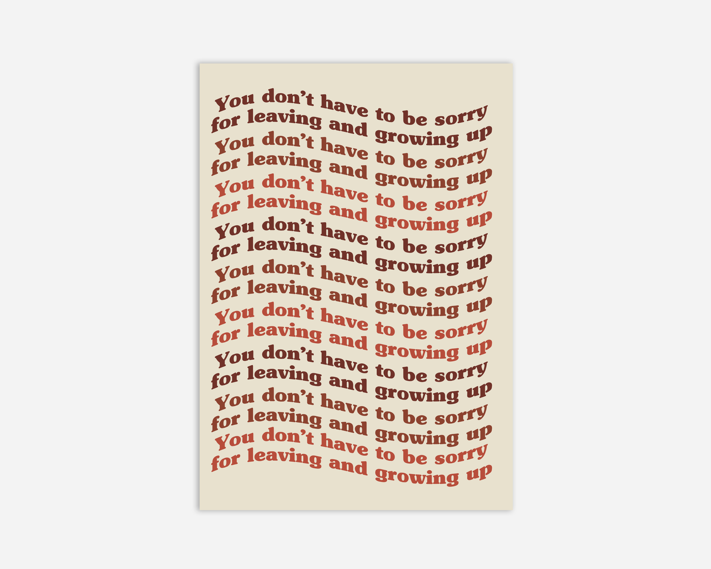 You Don't Have To Be Sorry For Leaving & Growing Up - Matilda - Harry Styles Greeting Card