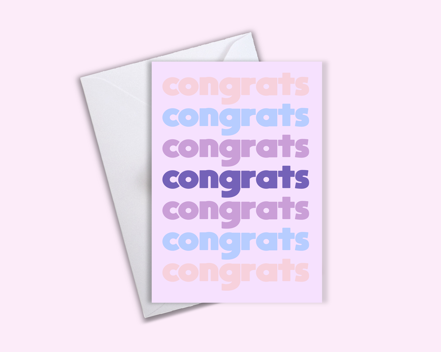 Congrats Congrats Congrats - Greeting Card