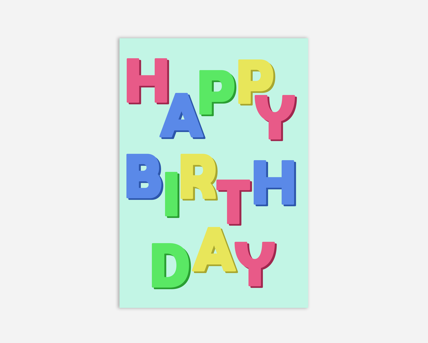 Happy Birthday - Colourful Greeting Card