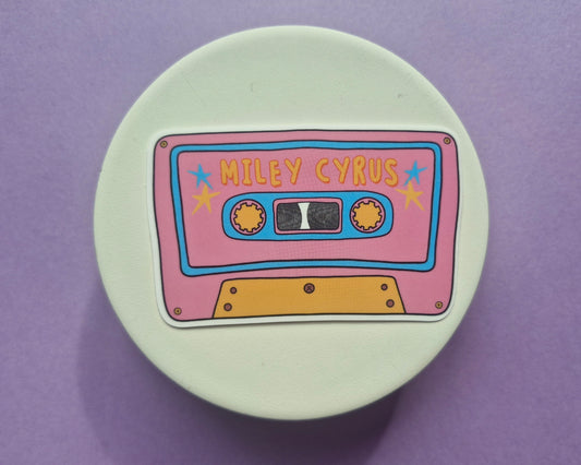 Miley Cyrus - Inspired Cassette Tape Sticker