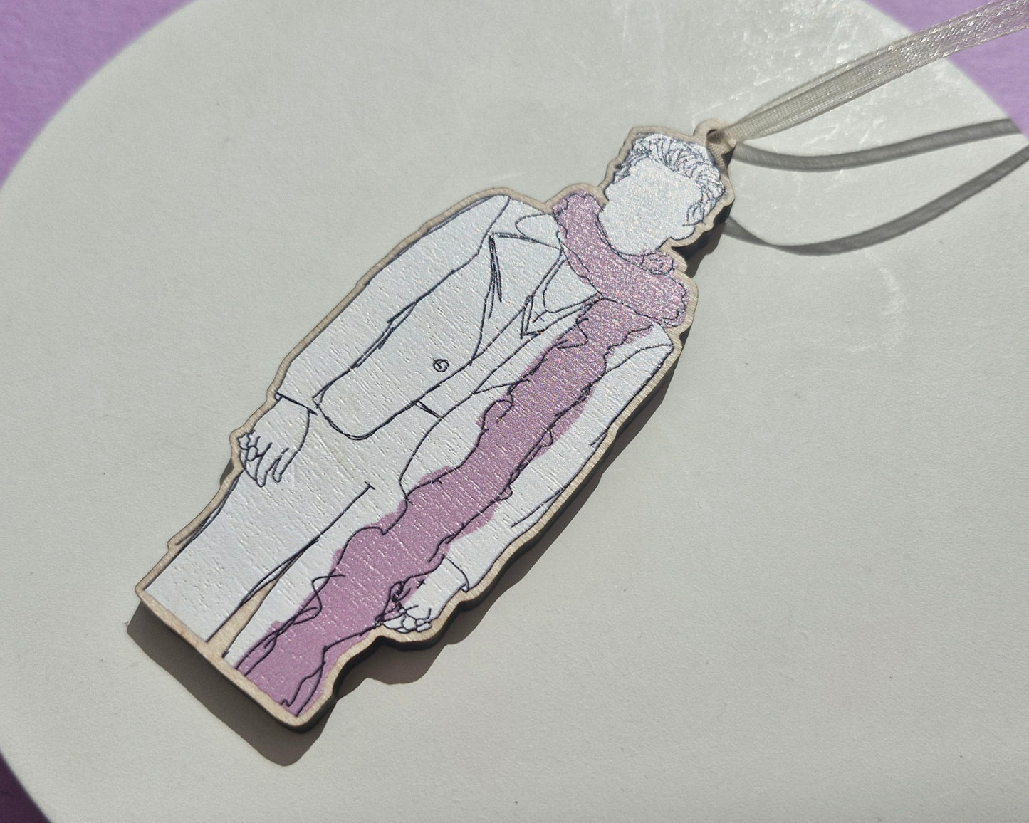 Harry Styles Grammys Drawing Bauble/ Wooden Hanging Charm