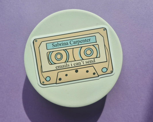 Emails I Can't Send - Album Inspired Cassette Tape Sticker