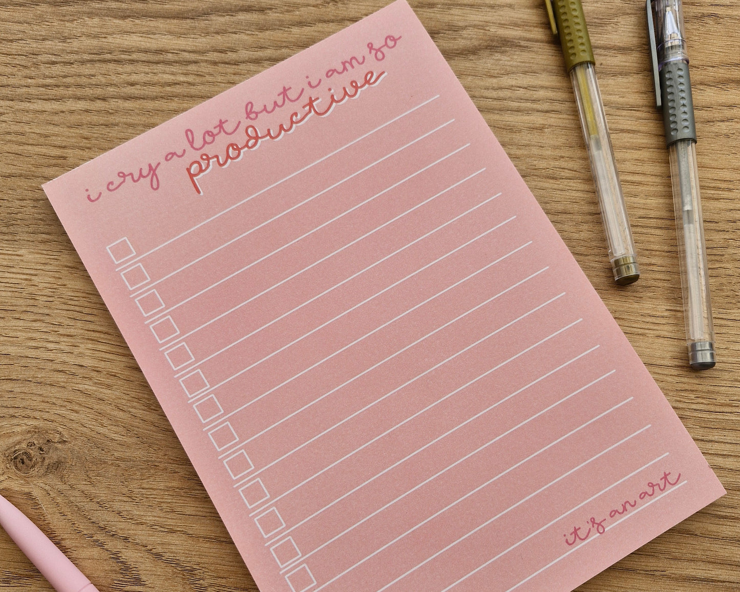 I Cry A Lot But I Am So Productive - Taylor Swift A5 Notepad / To Do List - TTPD