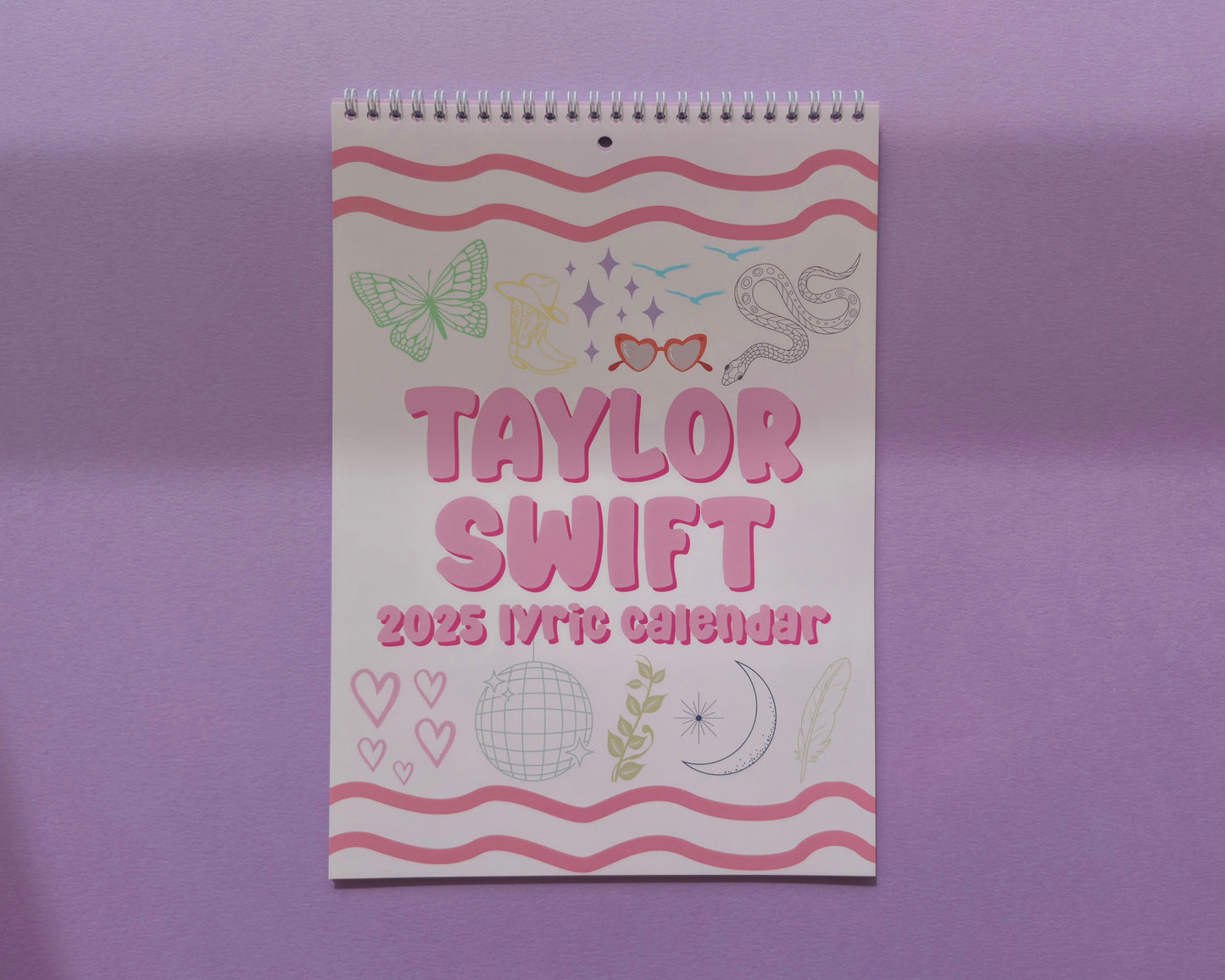 Taylor Swift Lyric Wall Calendar 2025 - ERAS Inspired - A4