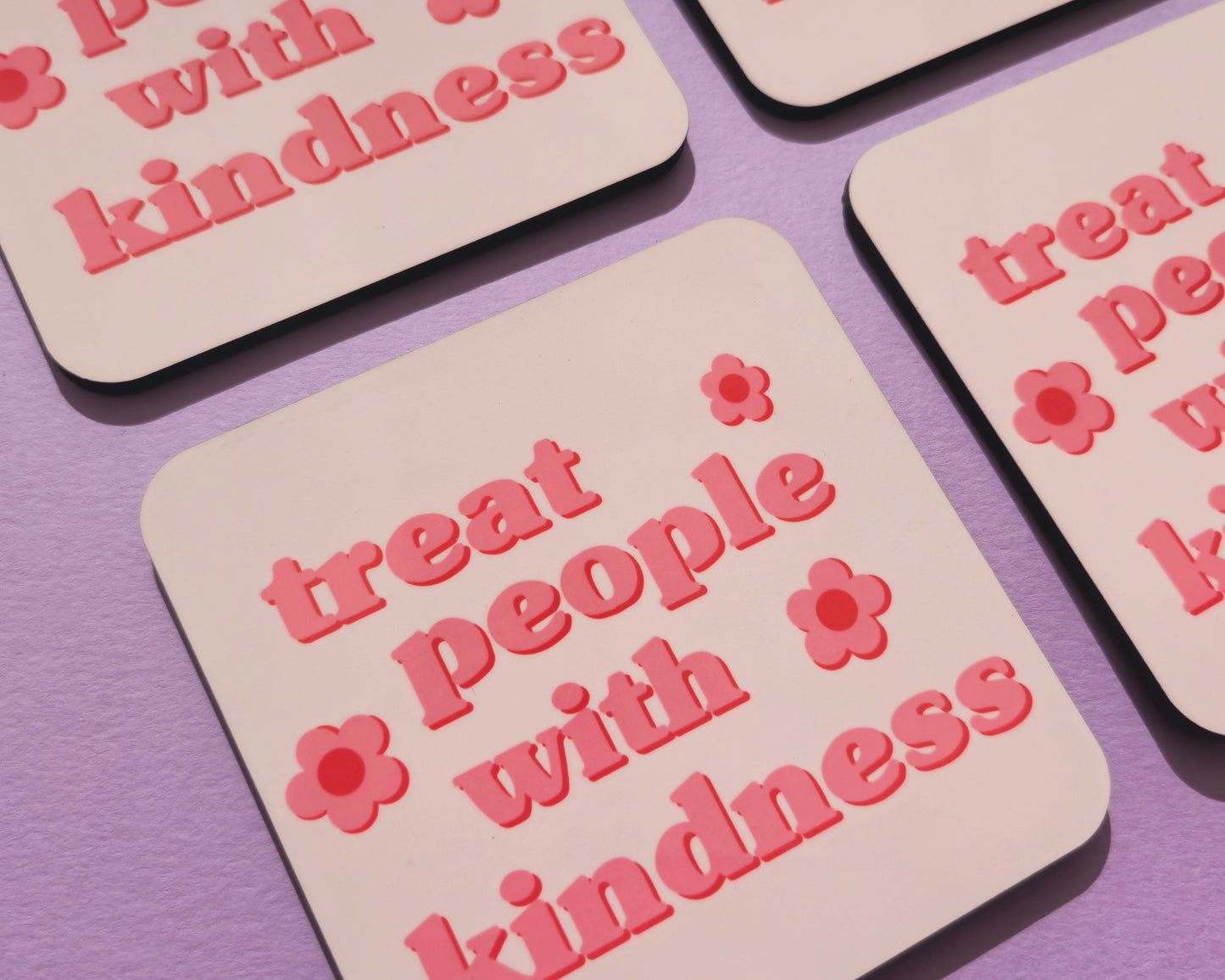 Treat People With Kindness Pink - Harry Styles Coaster