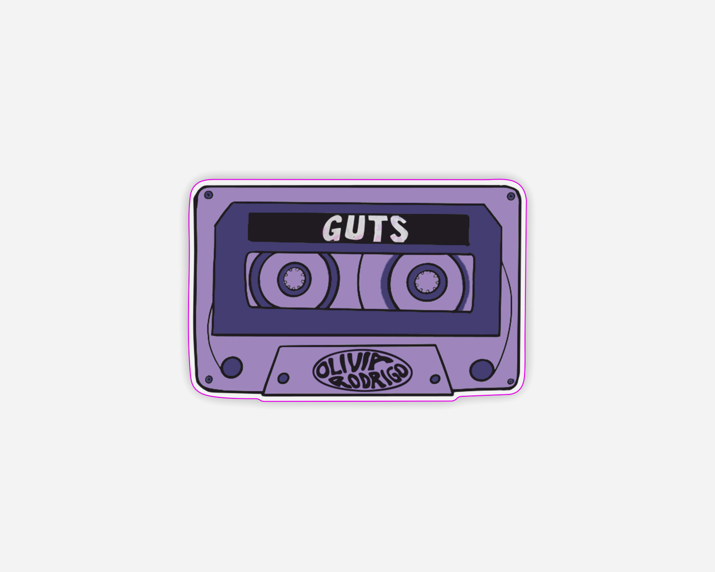 Guts Inspired Cassette Tape - Olivia Rodrigo Sticker