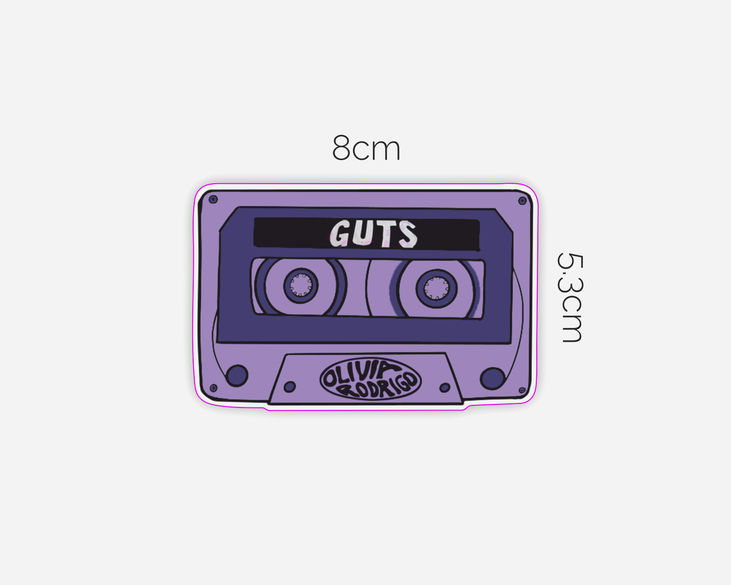 Guts Inspired Cassette Tape - Olivia Rodrigo Sticker