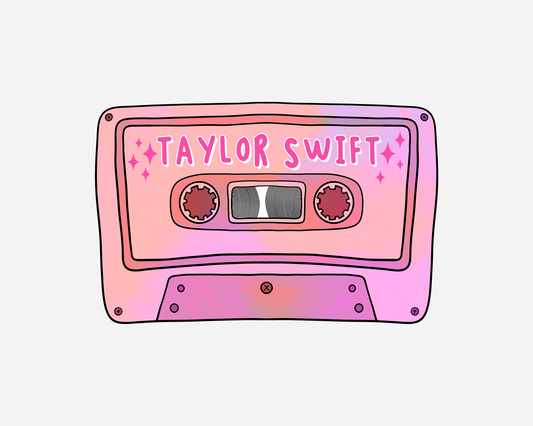 Taylor Swift - Inspired Cassette Tape Sticker