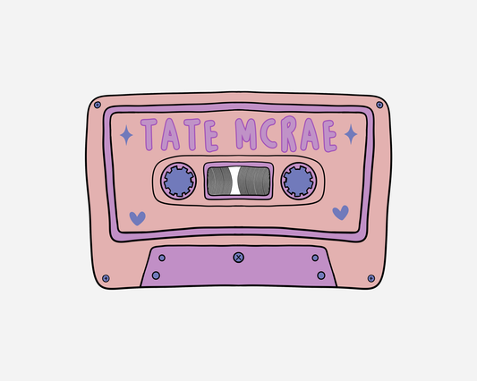 Tate McRae - Inspired Cassette Tape Sticker