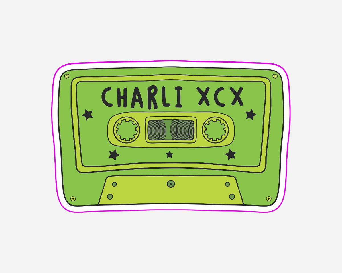 Charli XCX Cassette Tape | Sticker