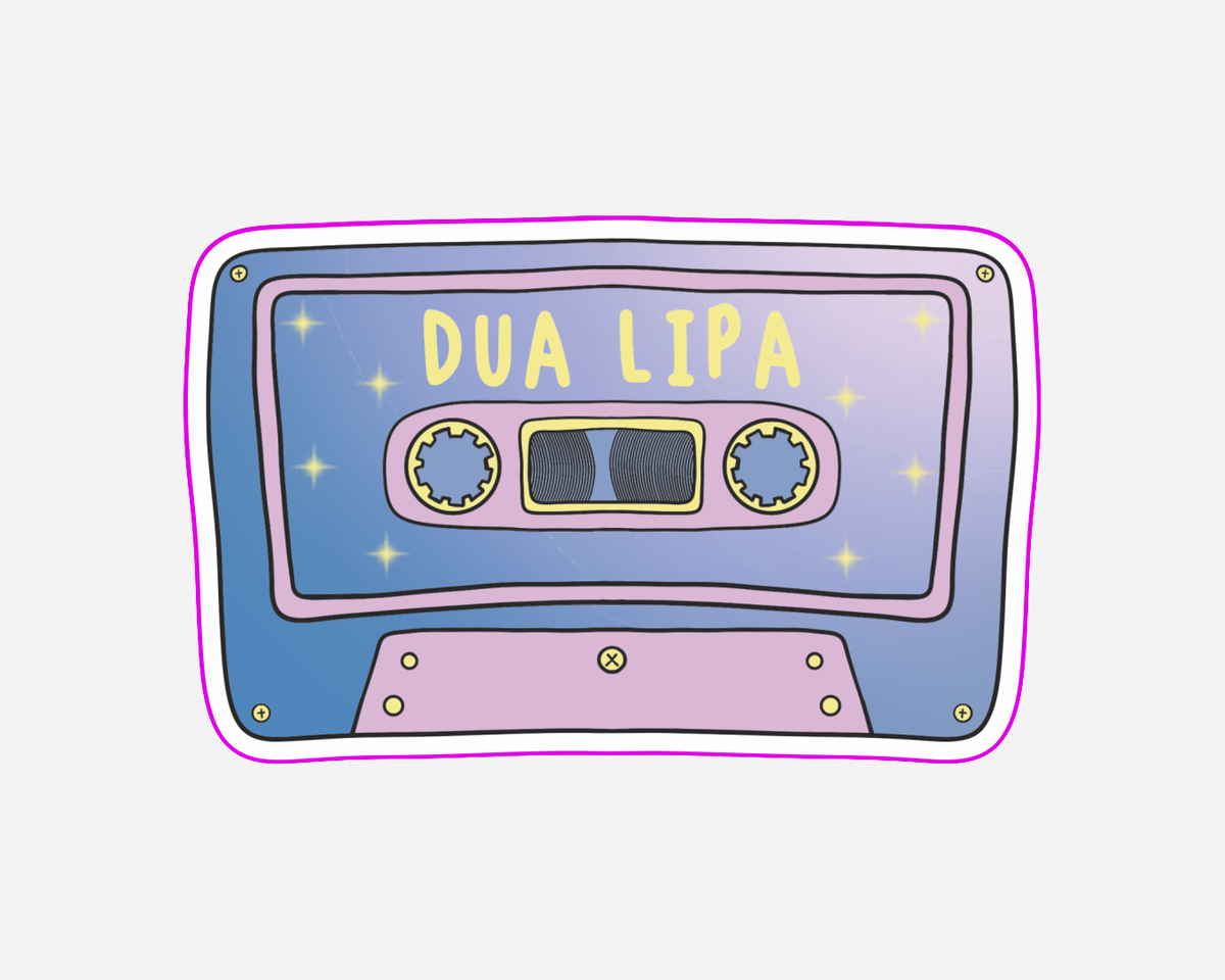 Dua Lipa Cassette Tape | Sticker