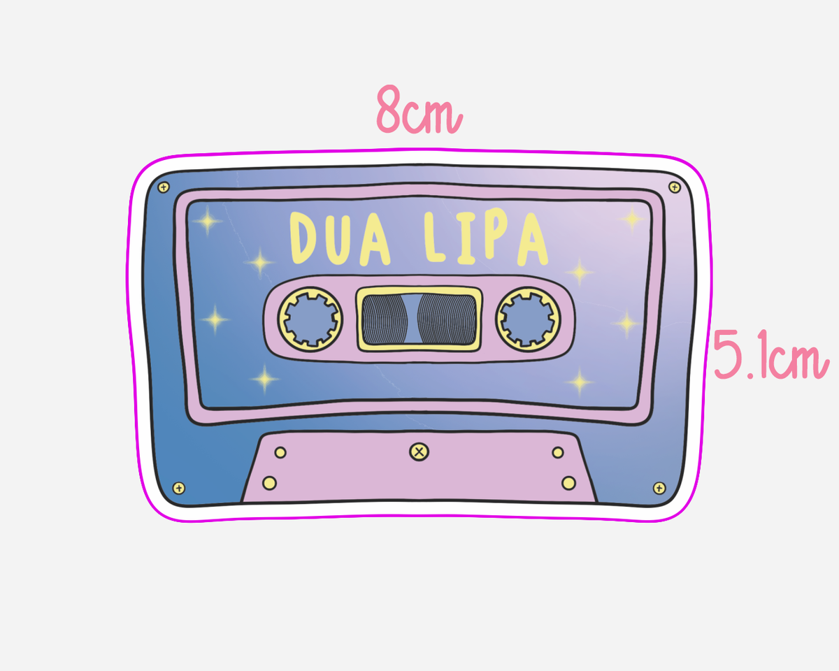 Dua Lipa Cassette Tape | Sticker
