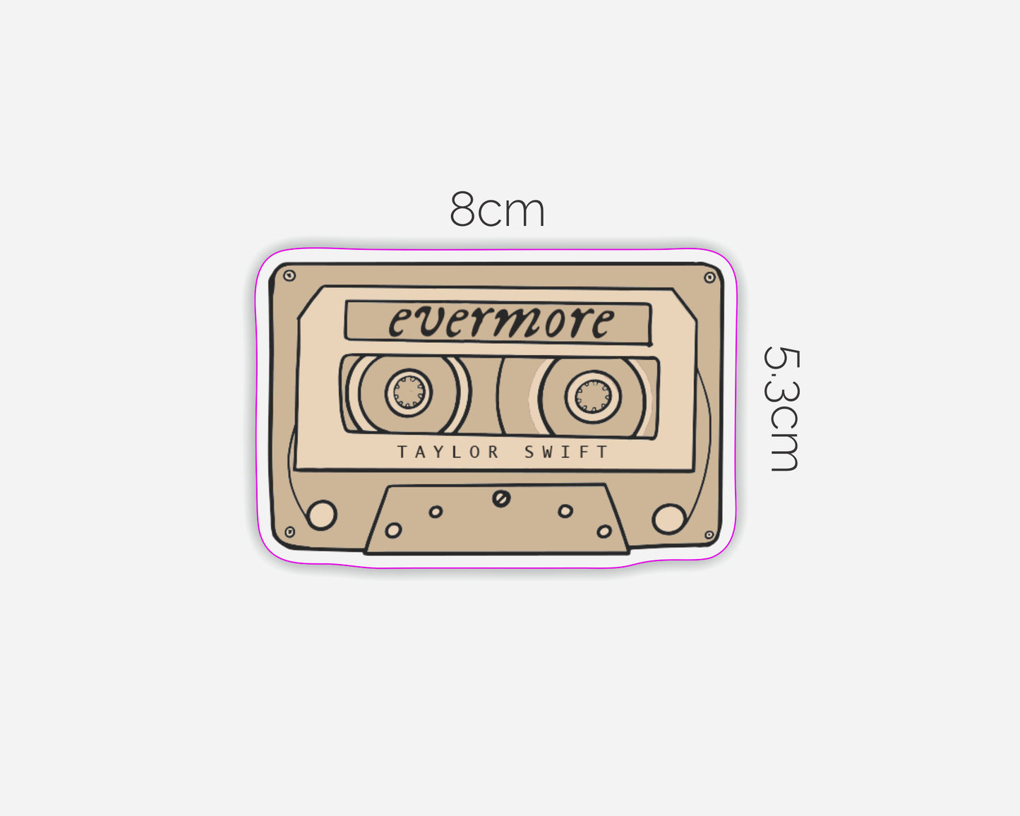 Evermore Album Inspired Cassette Tape Sticker