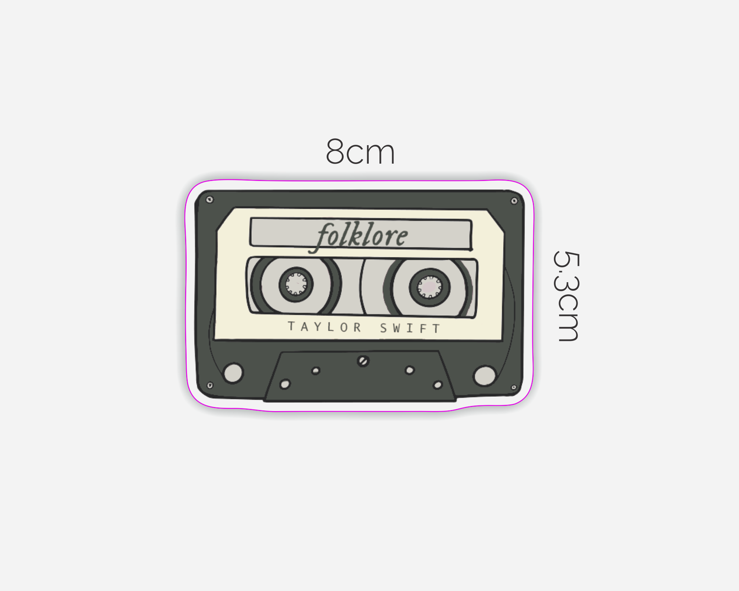 Folklore Album Inspired Cassette Tape Sticker