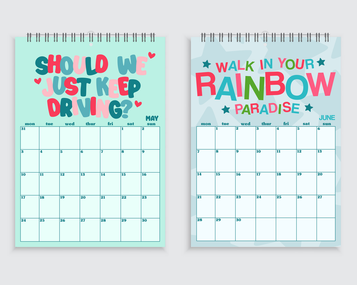 Harry Styles Lyrics | A4 Wall Calendar 2027