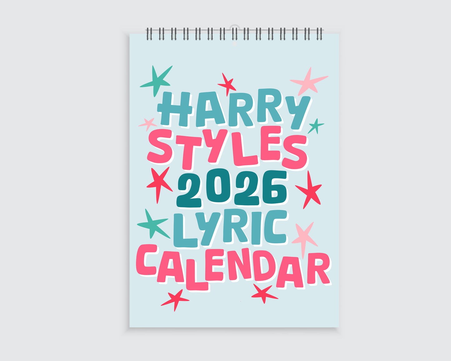 Harry Styles 2026 Lyric Wall Calendar