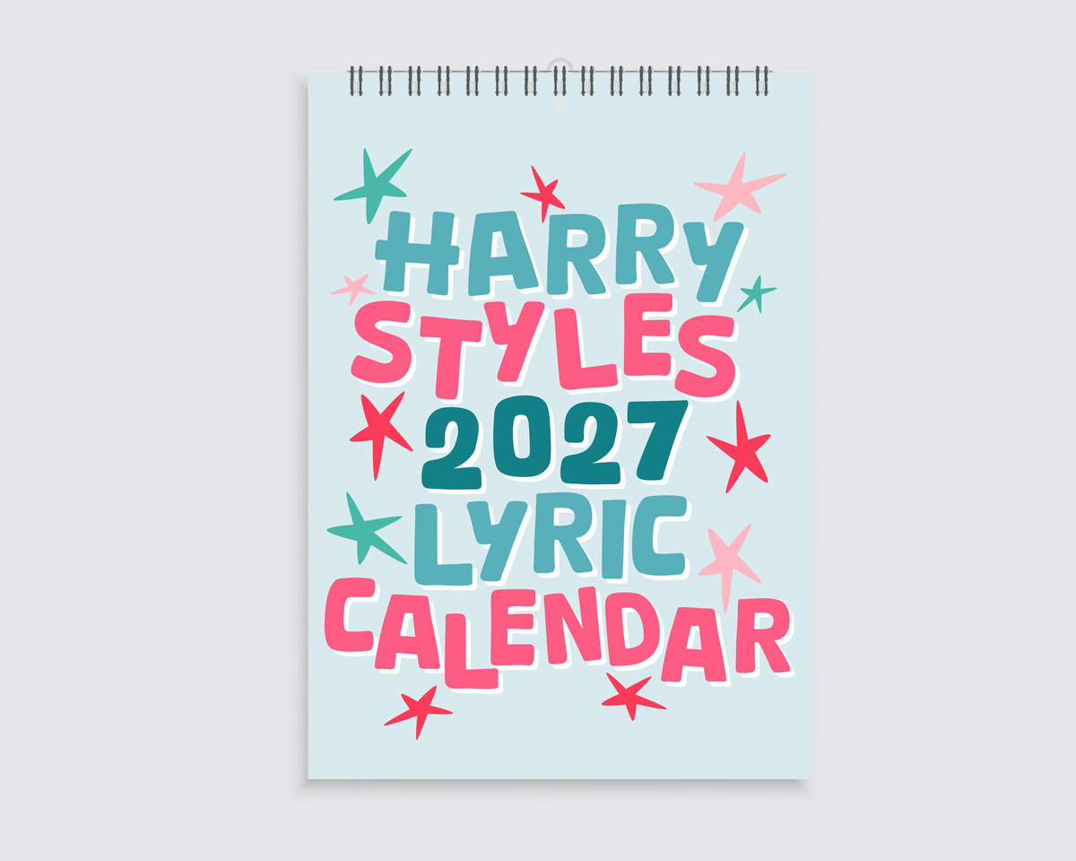 Harry Styles Lyrics | A4 Wall Calendar 2027
