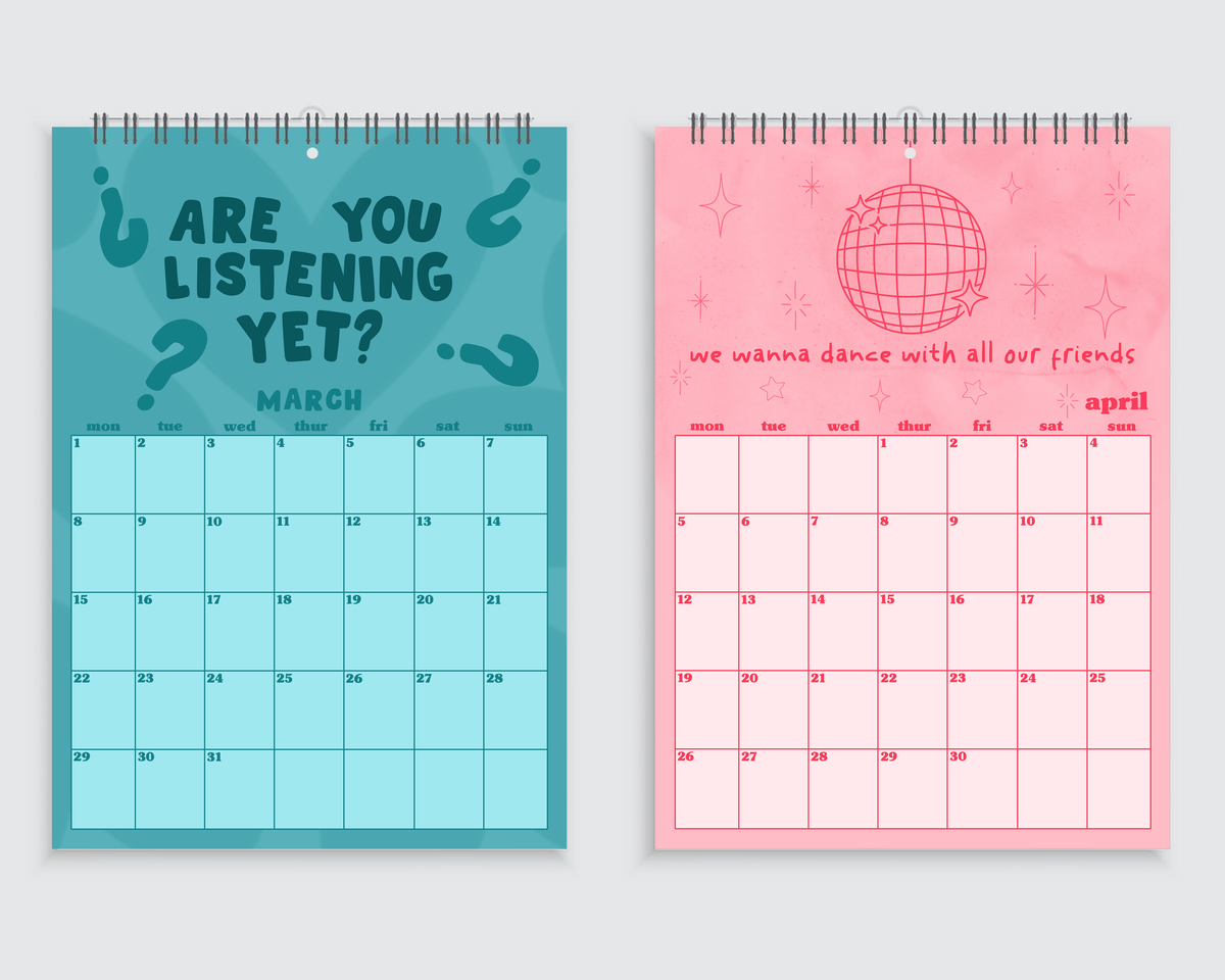 Harry Styles Lyrics | A4 Wall Calendar 2027