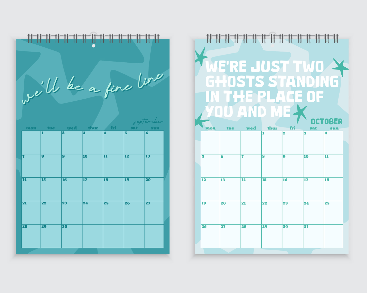Harry Styles 2026 Lyric Wall Calendar