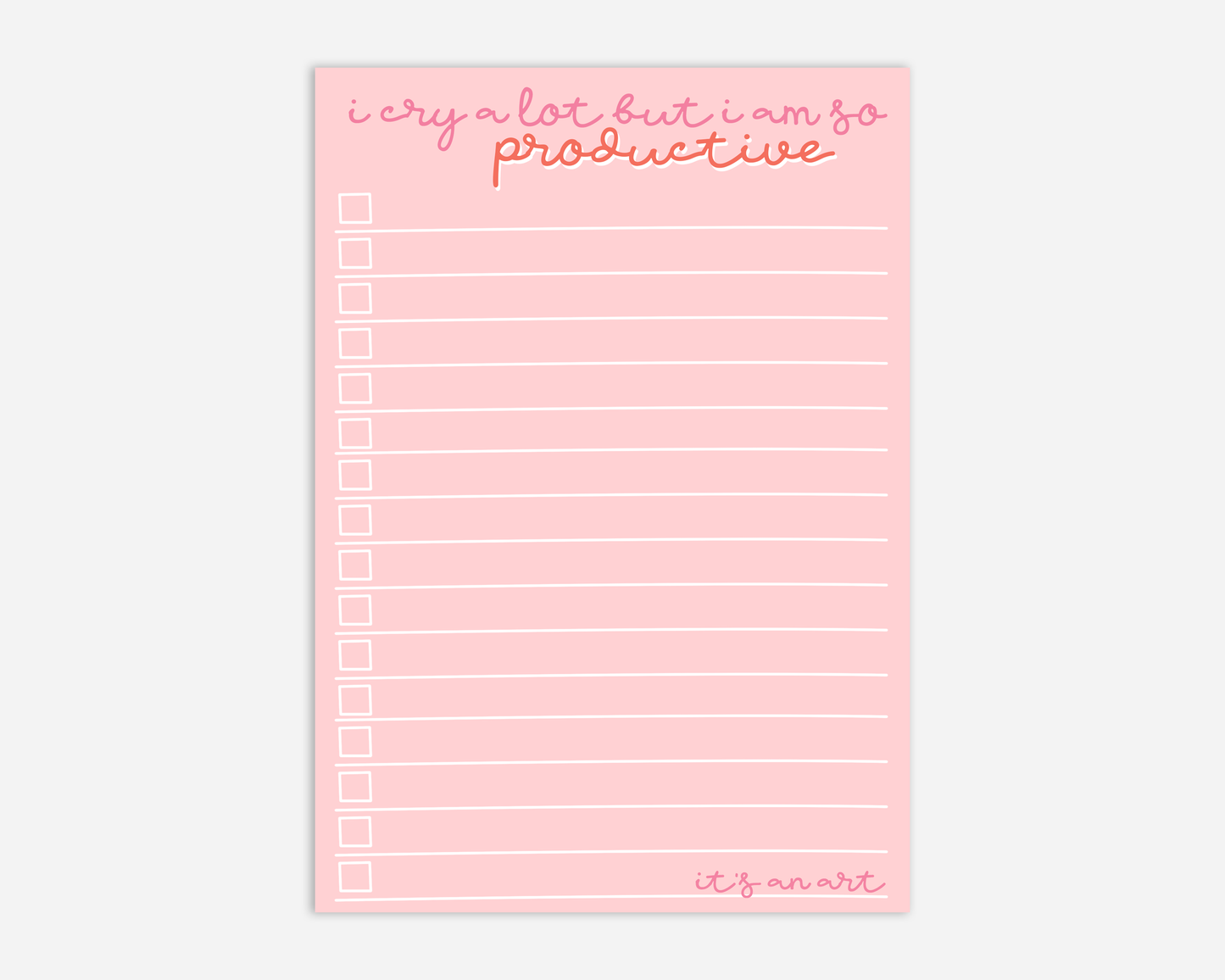 I Cry A Lot But I Am So Productive - Taylor Swift A5 Notepad / To Do List - TTPD