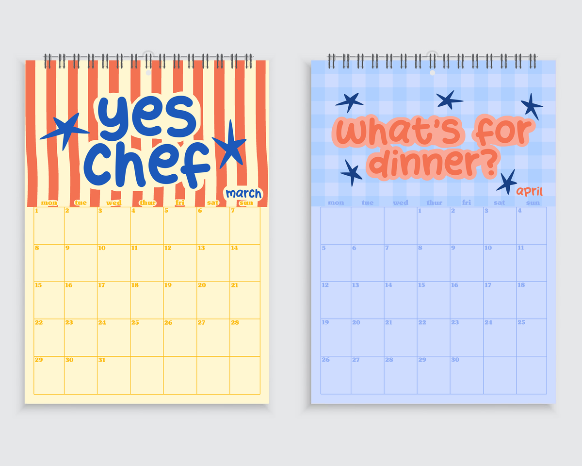 The Kitchen Calendar | A4 Wall Calendar 2027