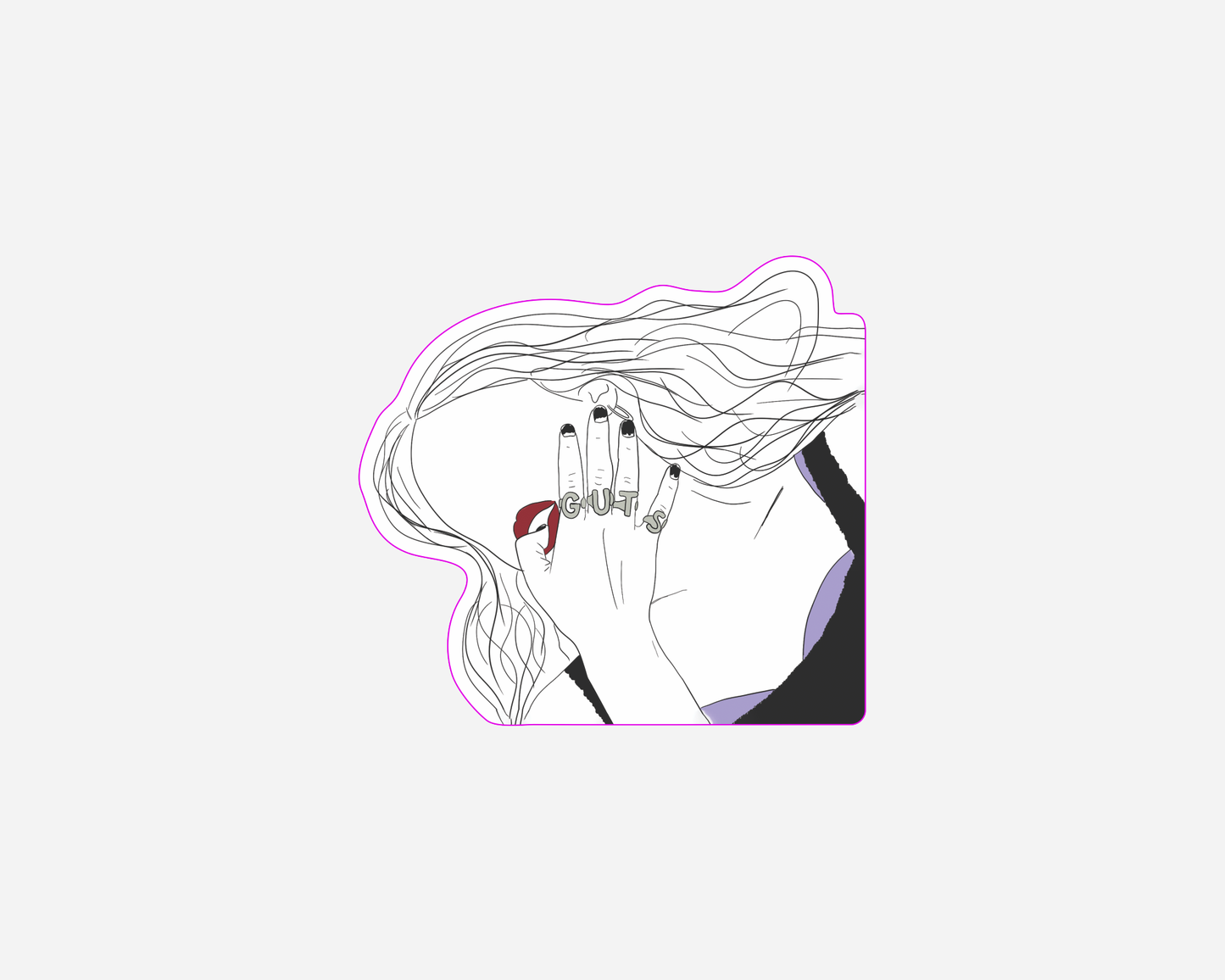 Olivia Rodrigo Guts Drawing - Sticker