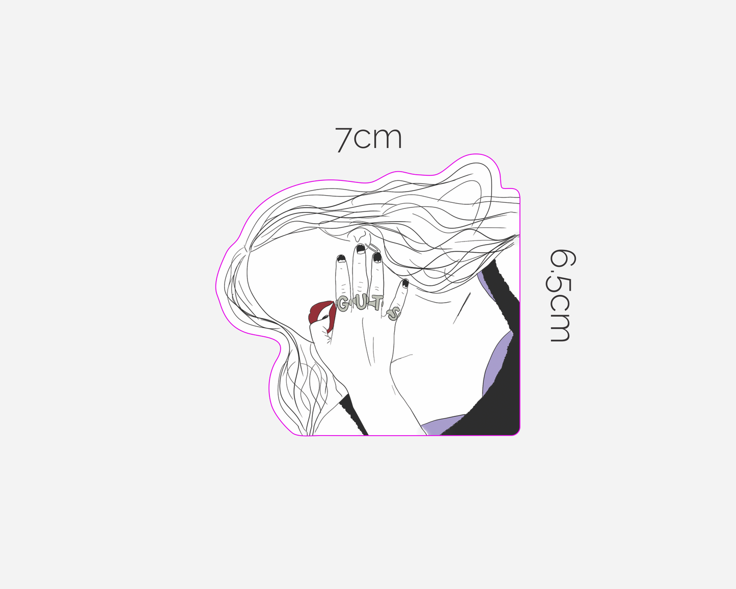 Olivia Rodrigo Guts Drawing - Sticker