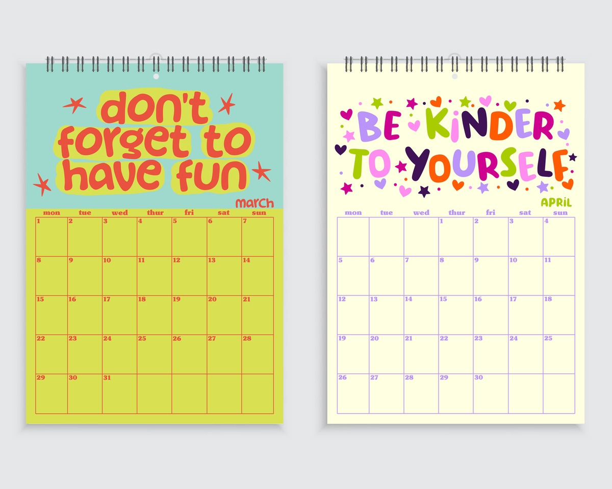 The Calendar of Positivity | A4 Wall Calendar 2027