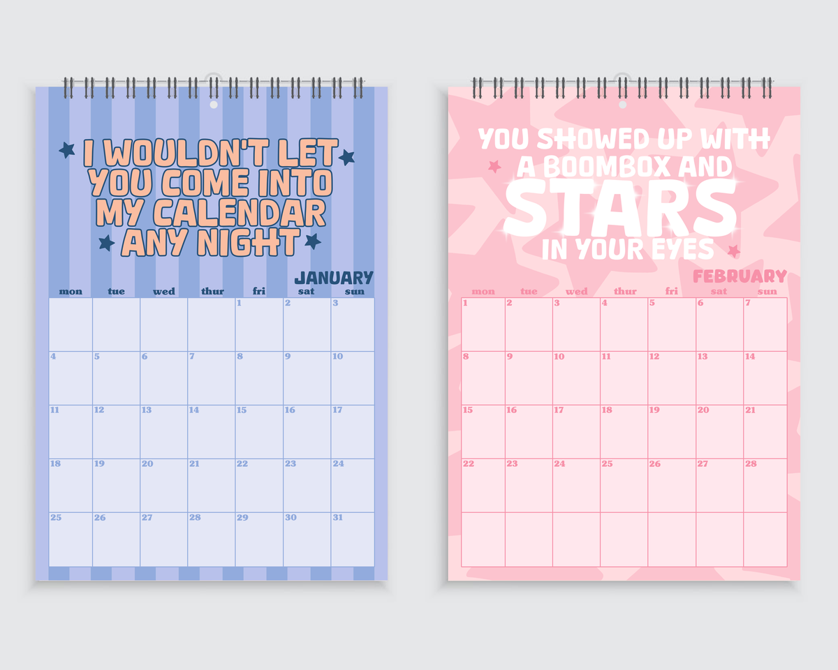 Sabrina Carpenter Lyrics | A4 Wall Calendar 2027