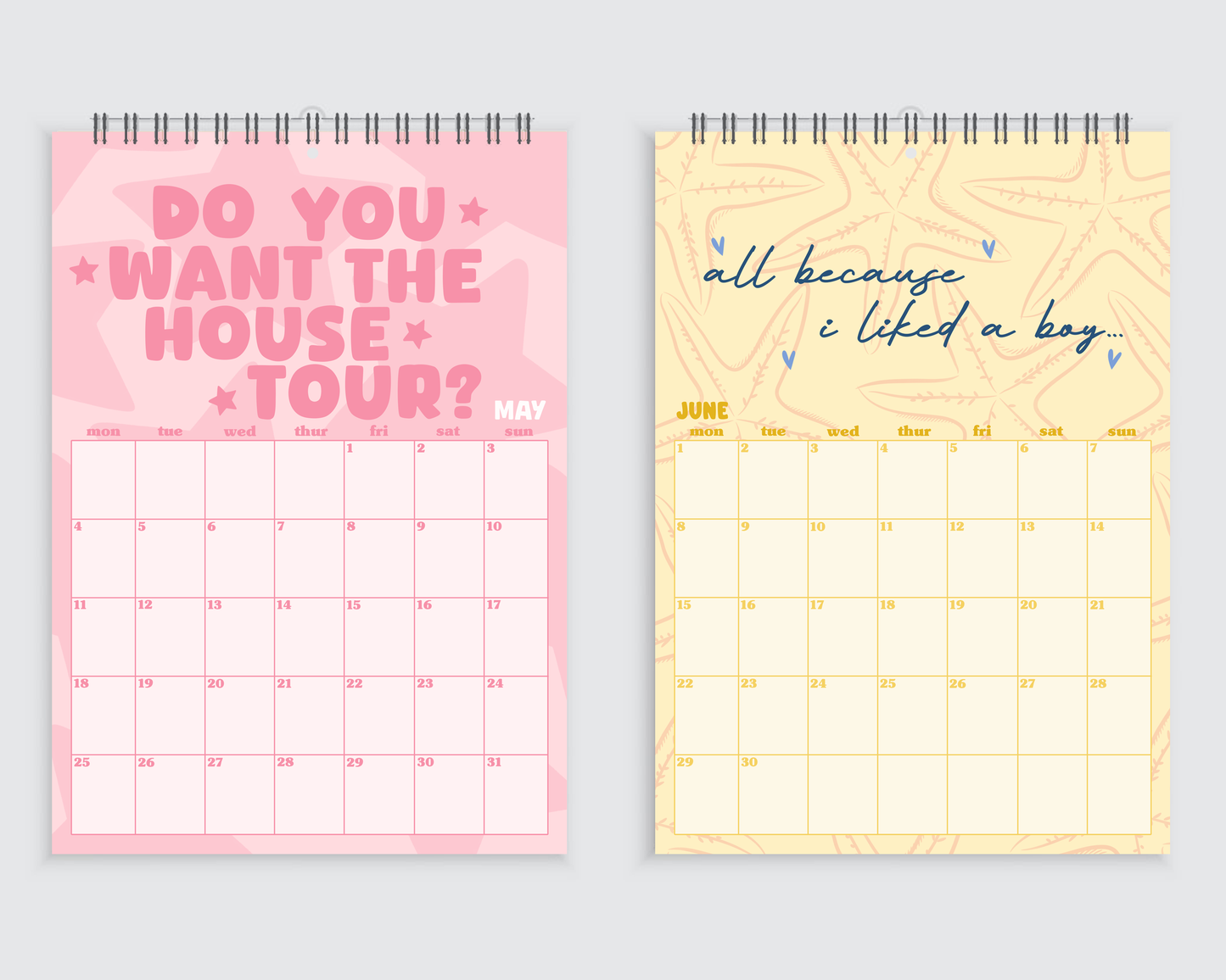 Sabrina Carpenter 2026 Lyric Wall Calendar - A4