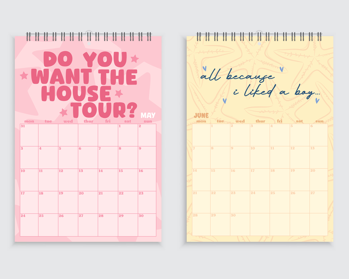 Sabrina Carpenter Lyrics | A4 Wall Calendar 2027